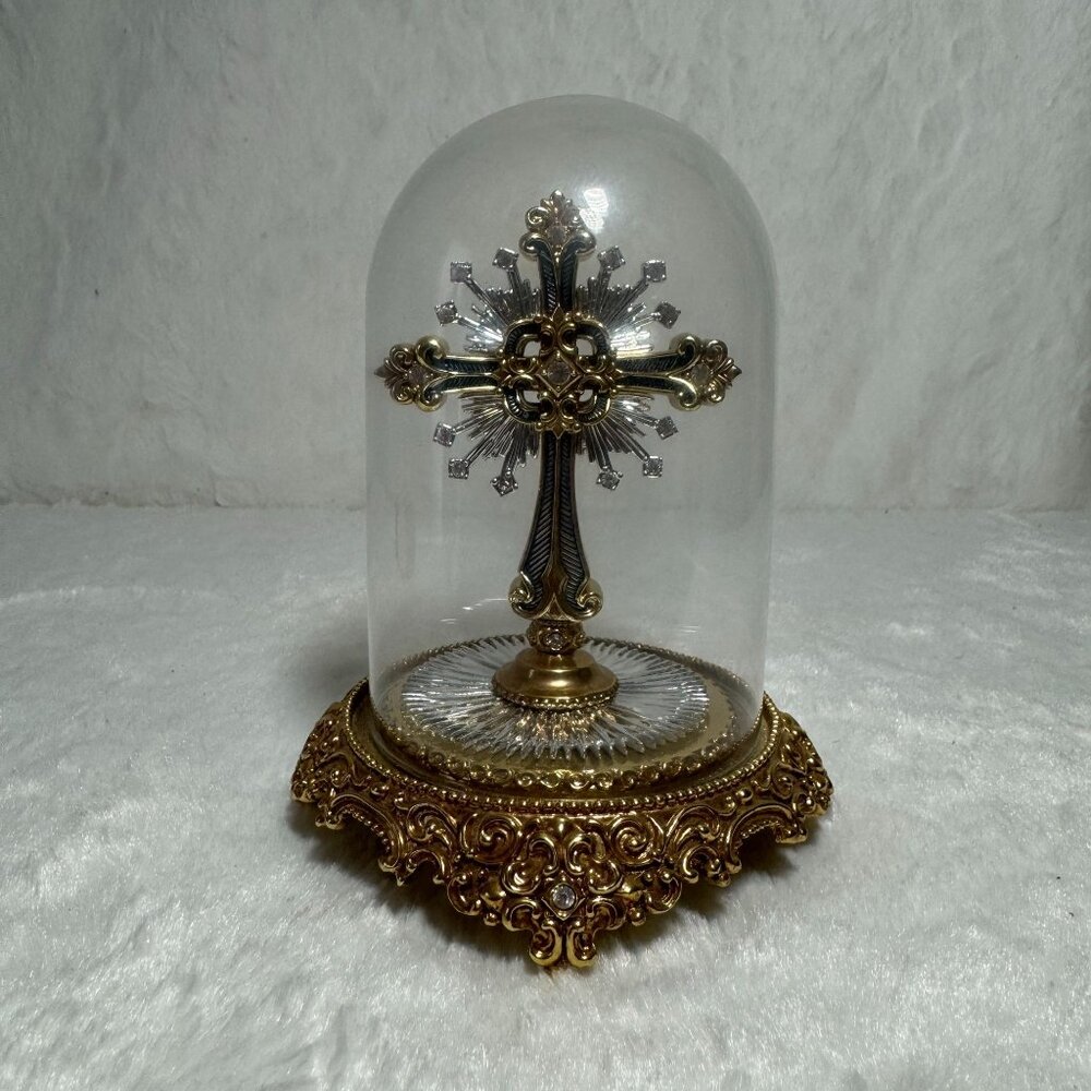 Limited Edition House Of Fratelli Coppini Star Of Hope Jeweled Cross Under Glass